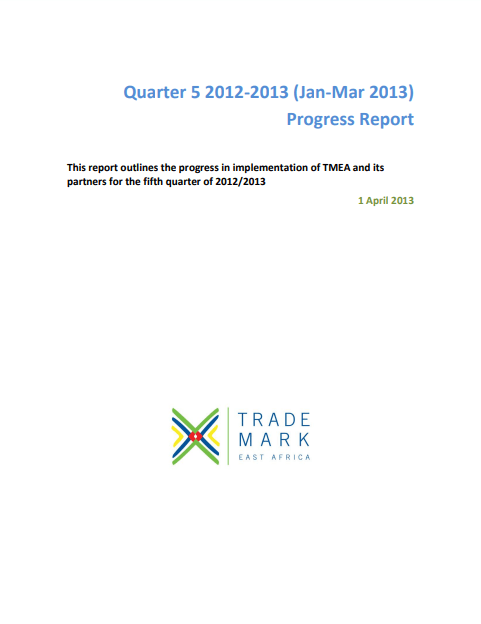 TradeMark Africa Quarter 5 2012-2013 (Jan-Mar 2013)