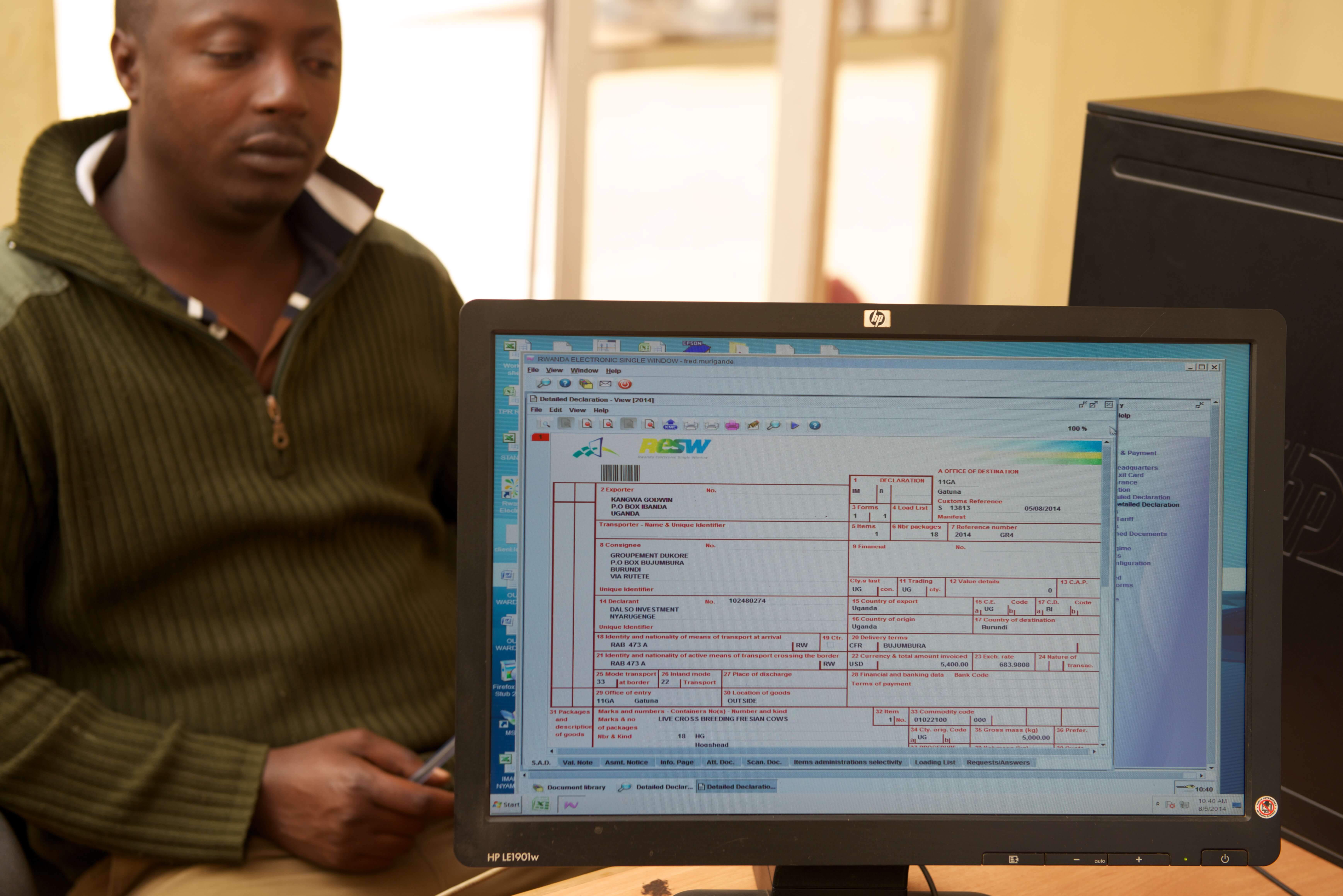 Reduction in the cost and time of doing business through the automation of the systems and process at Rwanda Agricultural Livestock Inspection and Certification Services (RALIS)