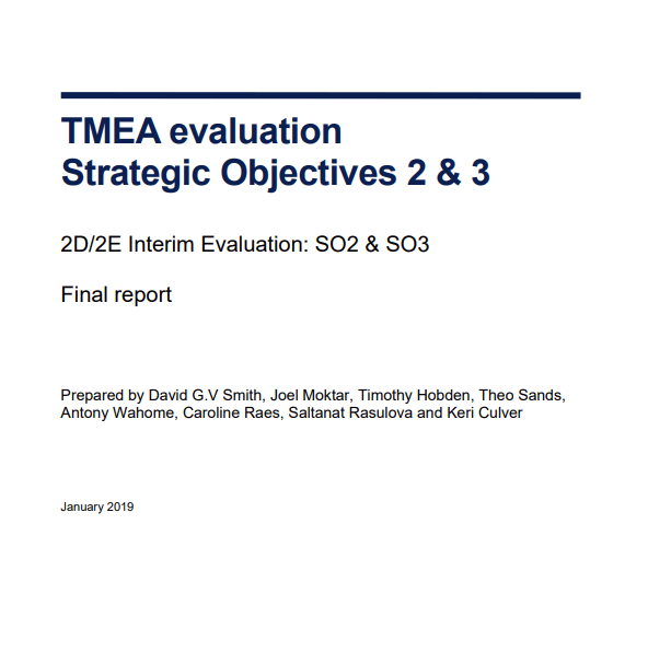 TMA evaluation Strategic Objectives 2 & 3