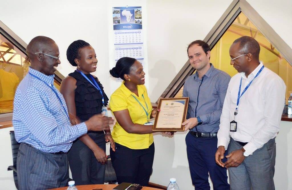 Bollore team with certificate of renewal of their Authorized Economic Operator (AEO) status for the period 2017 - 2019