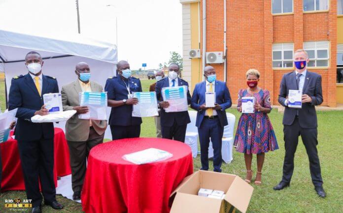 Mutukula border front line staff receive Personal Protective Equipment from TradeMark EA Safe Trade Facility