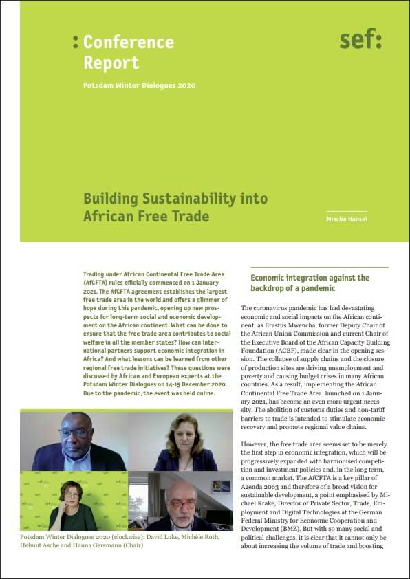 Building Sustainability into African Free Trade