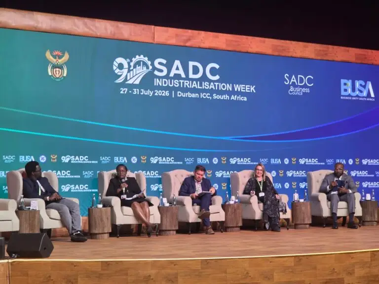 TMA Director for Southern Africa Region, Hope Situmbeko on a panel session at the SADC Forum on 30 July 2026