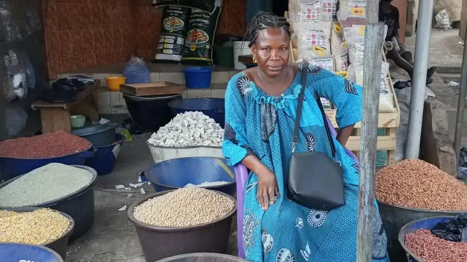 Ms. Labiga Télate, a cereal businesswoman, who trades grains across the borders of Togo, Ghana and Benin.